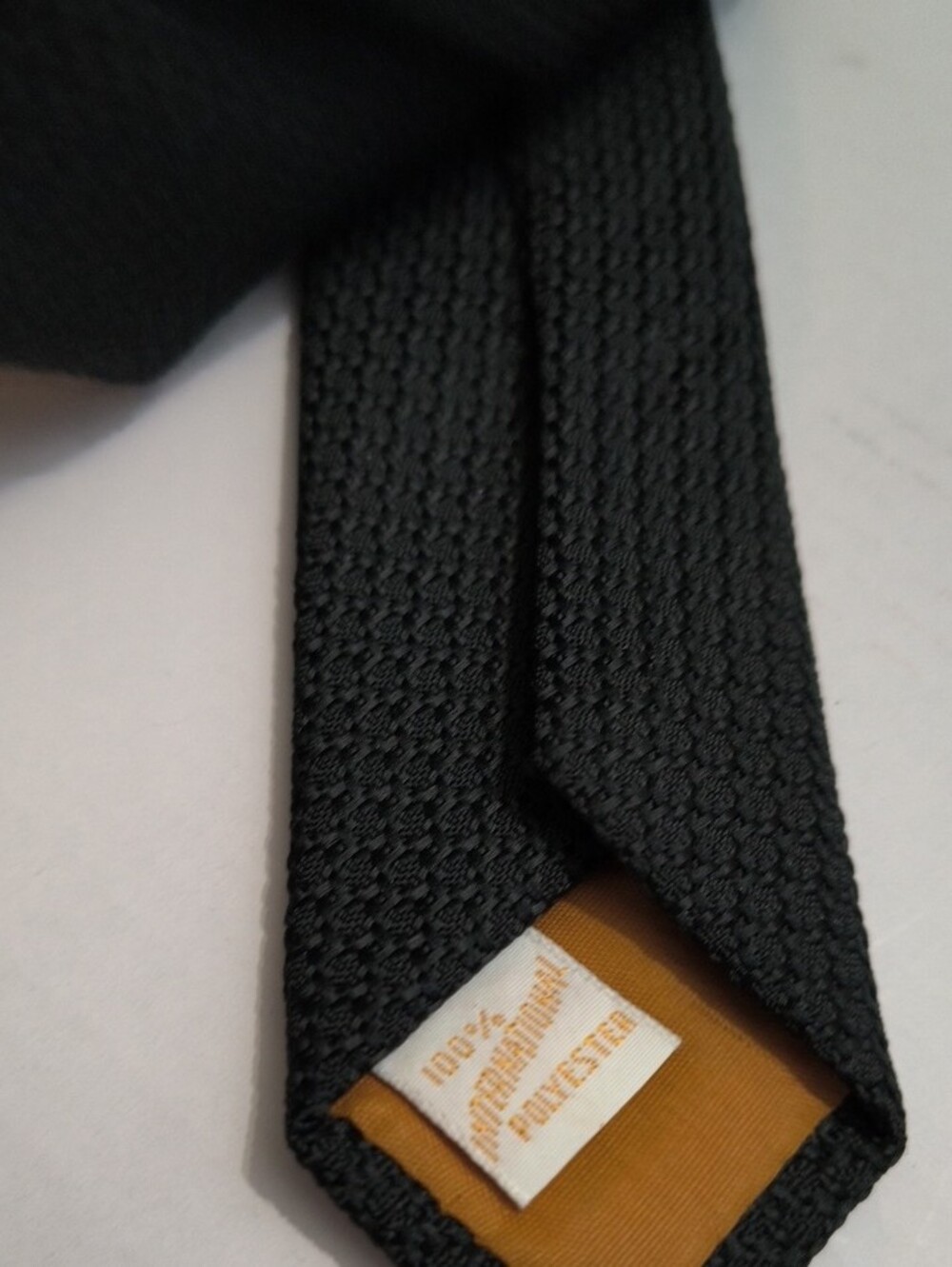 Carter Holmes Classic Black Knit Men's Tie - Picture 5 of 6